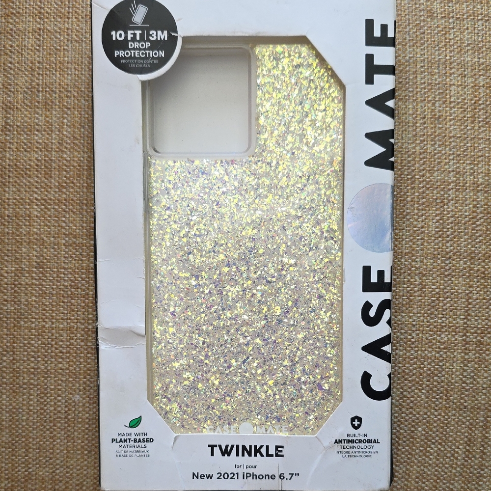 2 Case-Mate Twinkle iPhone 6.7" Cases - Iridescent Glitter